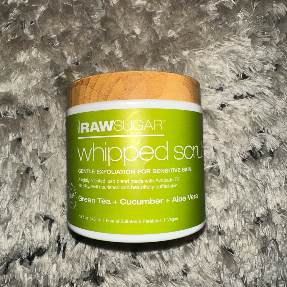 Raw Sugar Whipped Scrub - Green Tea, Cucumber & Aloe Vera